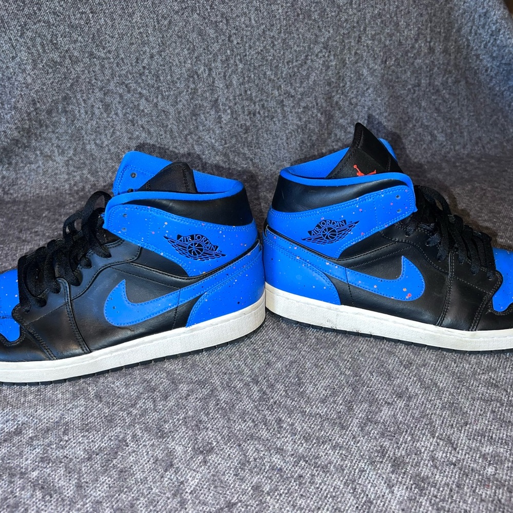 Nike Air Jordan 1 Retro Royal Blue Paint Splatter Mens 11.5